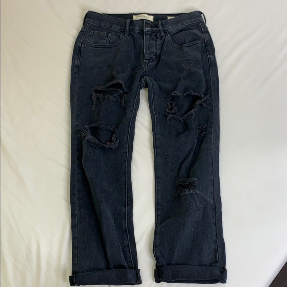 Pacsun - Distressed Cropped Boyfriend Jeans